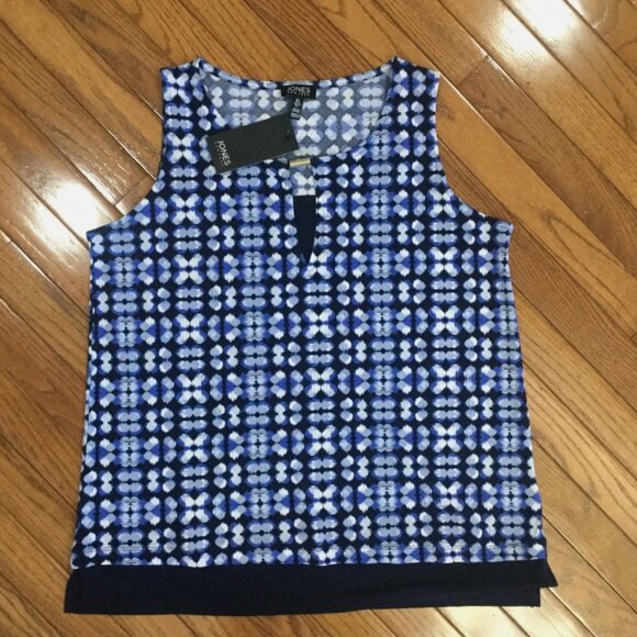 Tops - NWT Jones New York Women’s Stretch Tank Sleeveless Blouse Top Size L MSRP